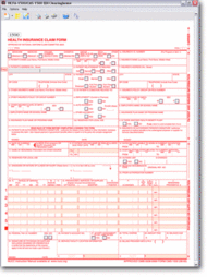 HCFA-1500 EDI Clearinghouse screenshot